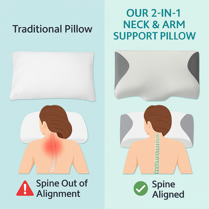 2-in-1 Neck & Arm Support Pillow